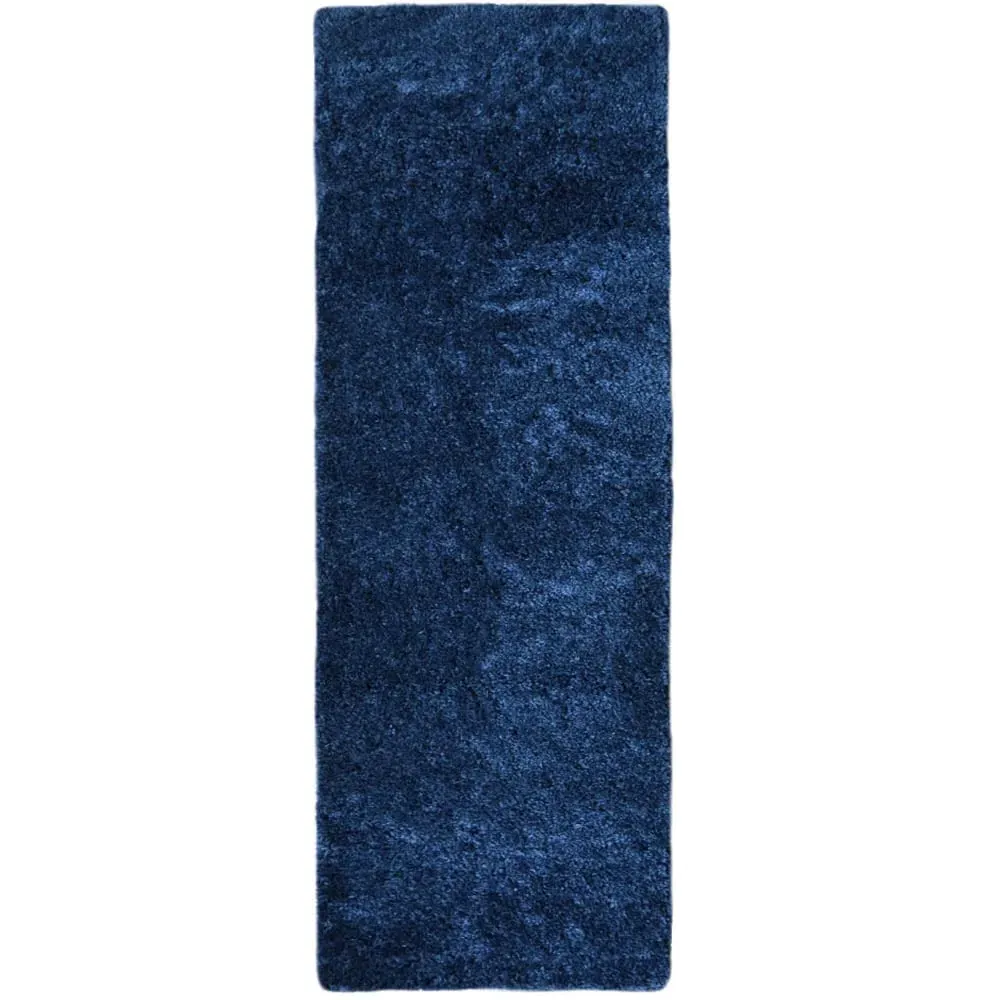 Navy Shaggy Rug - Blue, Polyester image