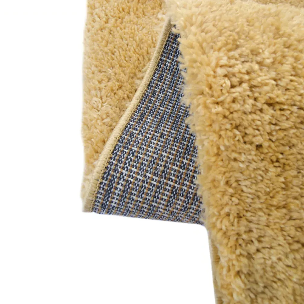 Ochre Snug Plain Shaggy Rug - Yellow, Polyester