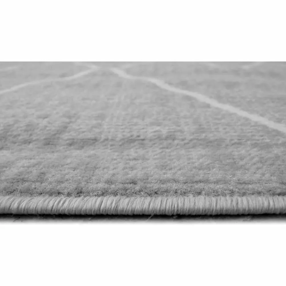 Overlap Diamond Rug 120 x 170cm - Grey