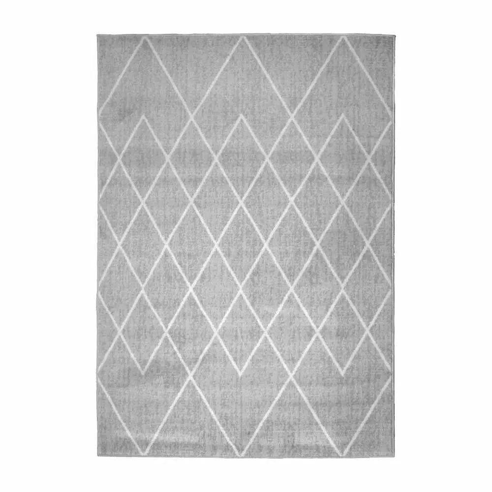 Overlap Diamond Rug 120 x 170cm - Grey image