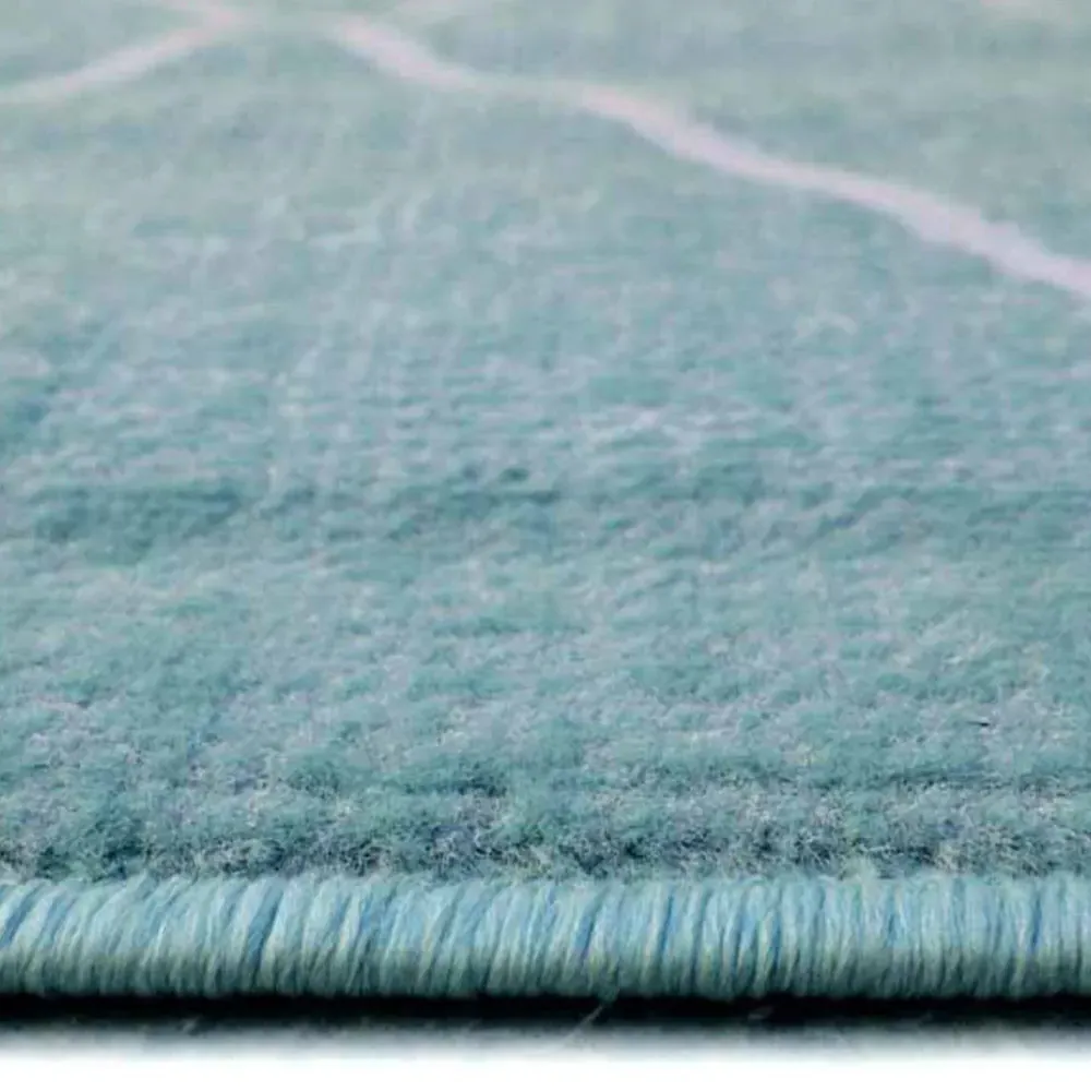 Overlap Diamond Rug - Duck Egg, Polypropylene