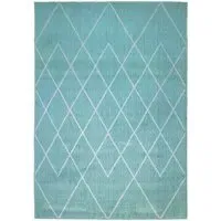 Overlap Diamond Rug - Duck Egg, Polypropylene
