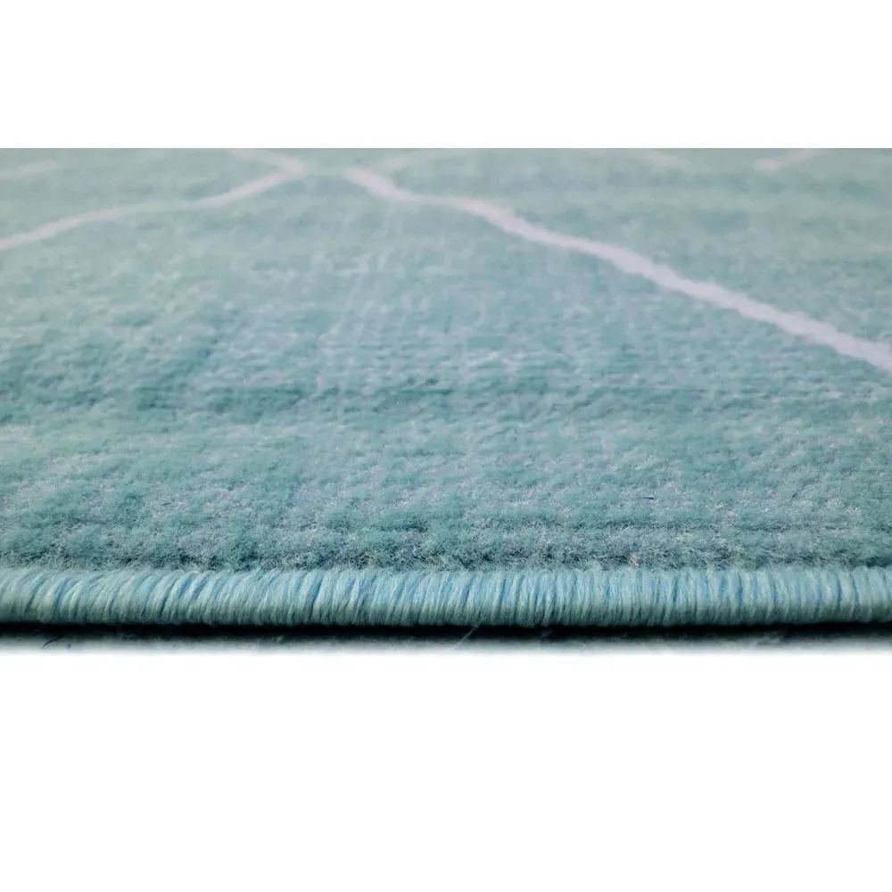 Overlap Diamond Rug - Duck Egg, Polypropylene