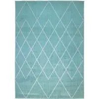 Overlap Diamond Rug - Duck Egg, Polypropylene