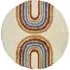 Rainbow Round Shaggy Rug - Multi, Polyester