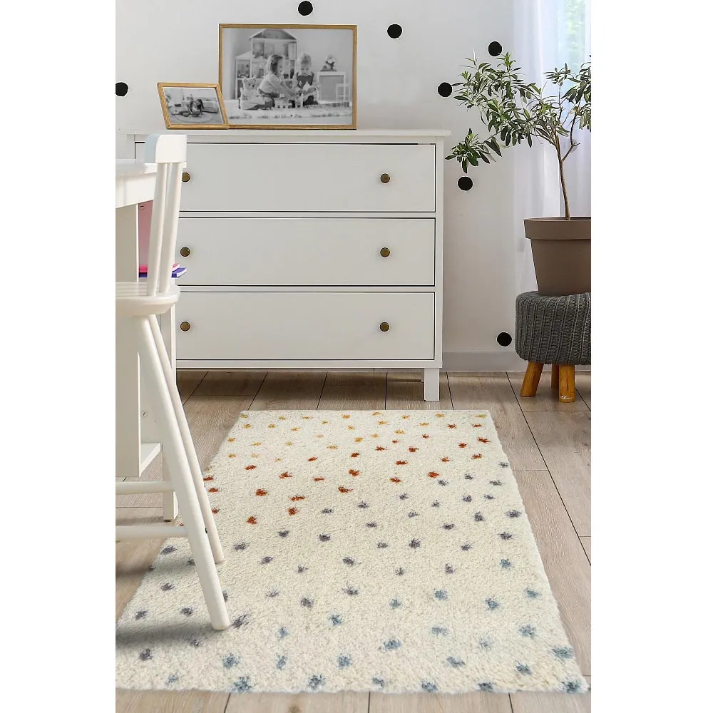 Rectangular Shaggy Rug - Multi, Polyester