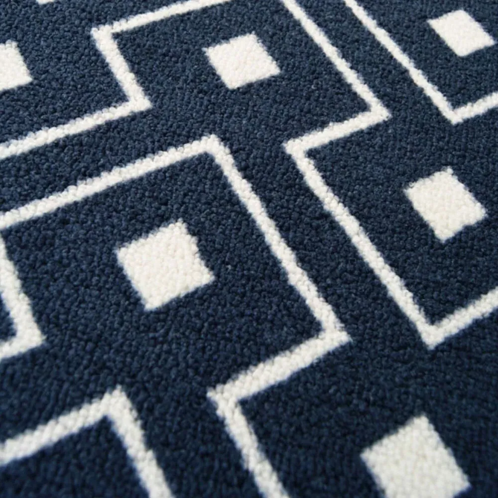 Relay Geometric Mat and Runner Set - Navy