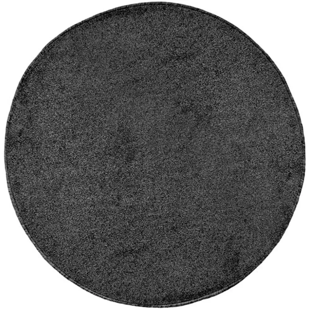 Relay Round Rug 200cm - Charcoal, Mixed Fibres