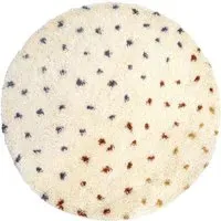 Round Shaggy Rug 100cm - Multi, Polyester