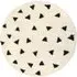 Round Snug Triangles Shaggy Rug - Multi, Polyester