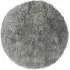 Round Soft Washable Rug 100cm - Grey, Polyester