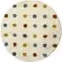 Round Spotty Rug 100cm - Multi, Polyester