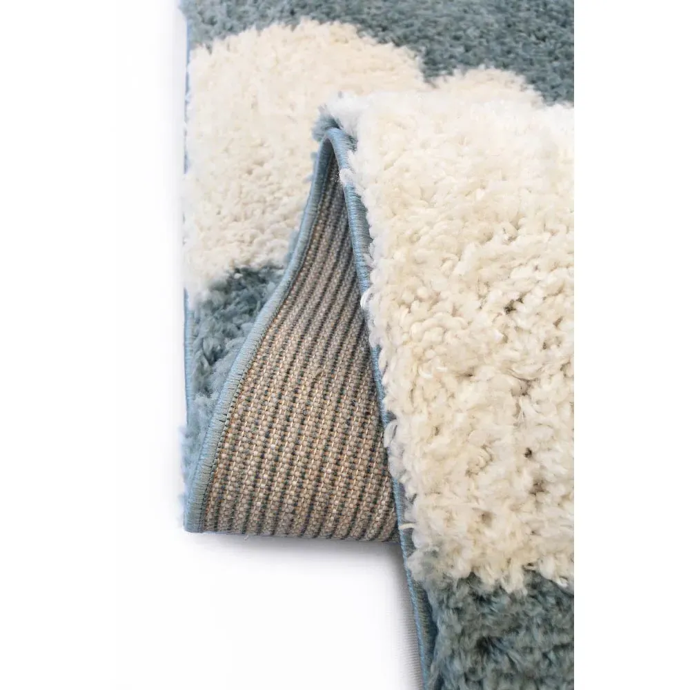 Snug Cloud Shaggy Rug - Blue, Polyester