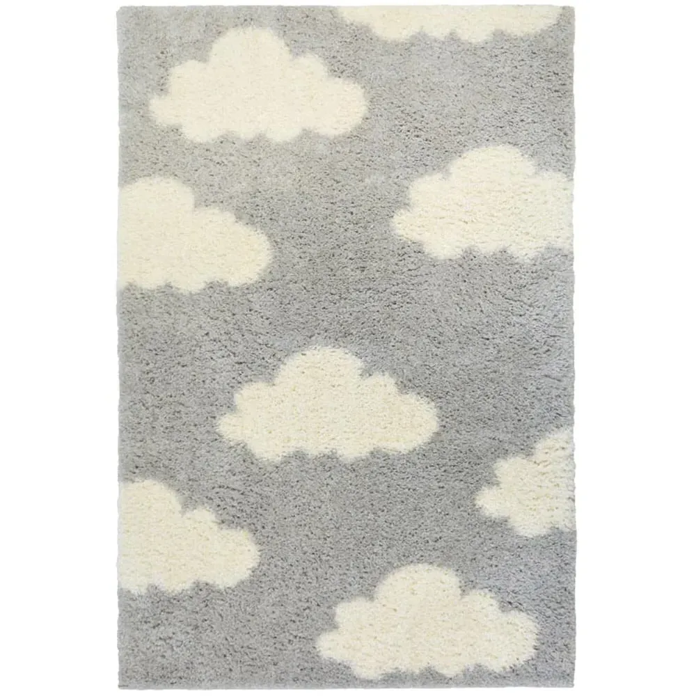 Snug Cloud Shaggy Rug - Grey, Polyester