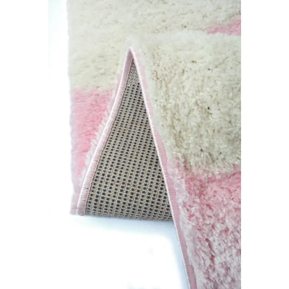Snug Cloud Shaggy Rug - Pink, Polyester