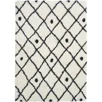 Snug Nomadic Shaggy Rug - White, Polyester
