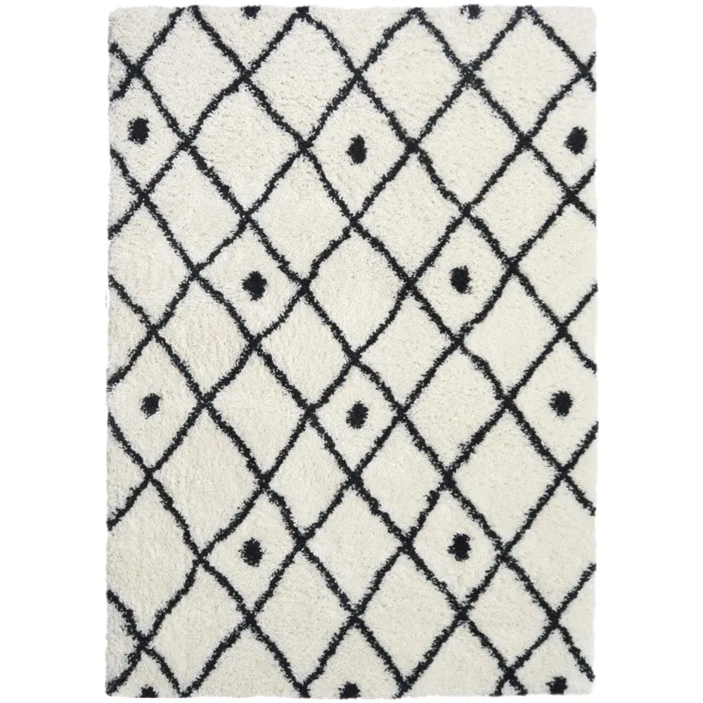 Snug Nomadic Shaggy Rug - White, Polyester image