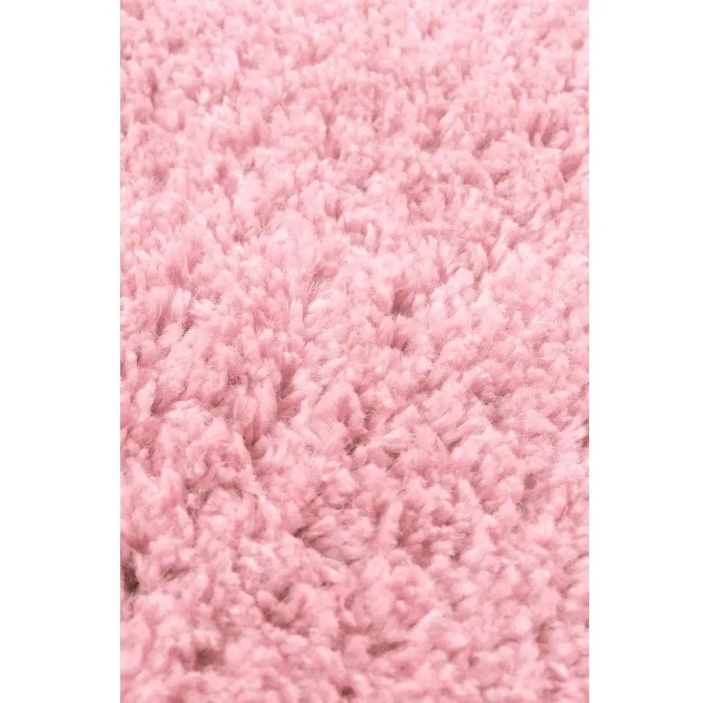 Snug Plain Shaggy Rug - Pink, Polyester