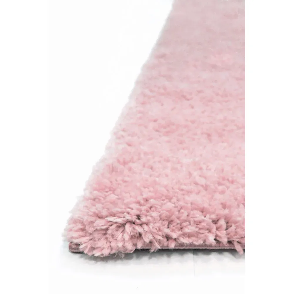 Snug Plain Shaggy Rug - Pink, Polyester