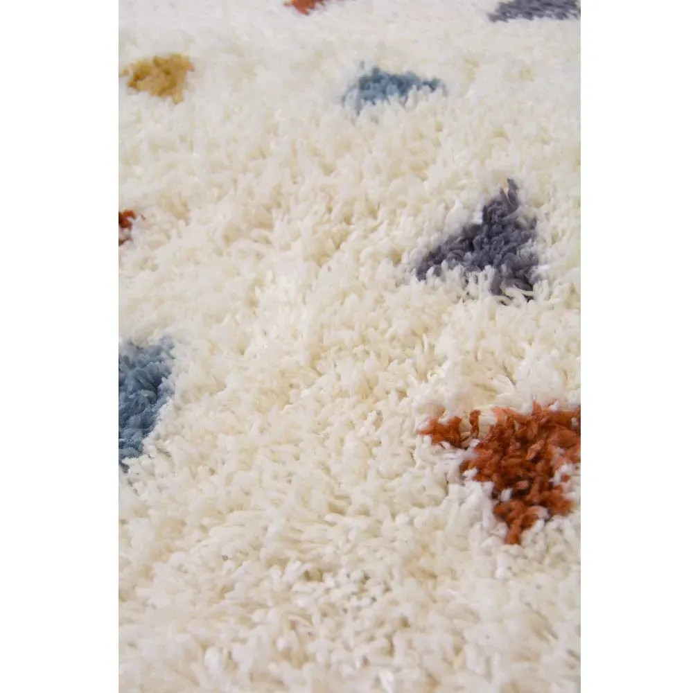 Snug Triangles Shaggy Rug - Multi, Polyester