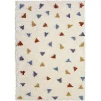 Snug Triangles Shaggy Rug - Multi, Polyester