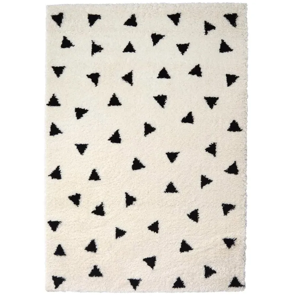 Snug Triangles Shaggy Rug - Multi, Polyester