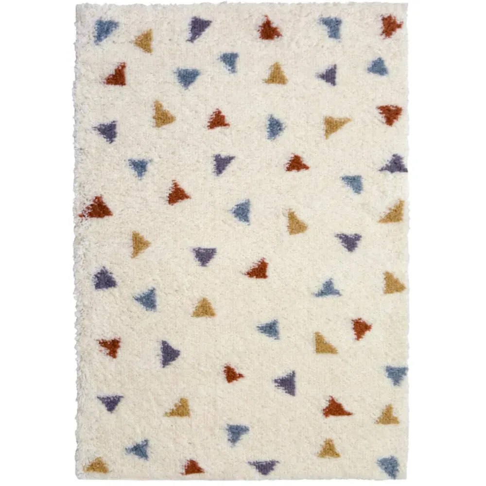 Snug Triangles Shaggy Rug - Multi, Polyester image