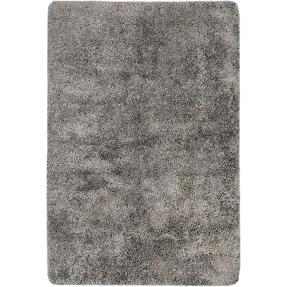 Soft Washable Rug 140 x 200cm - Grey, Polyester