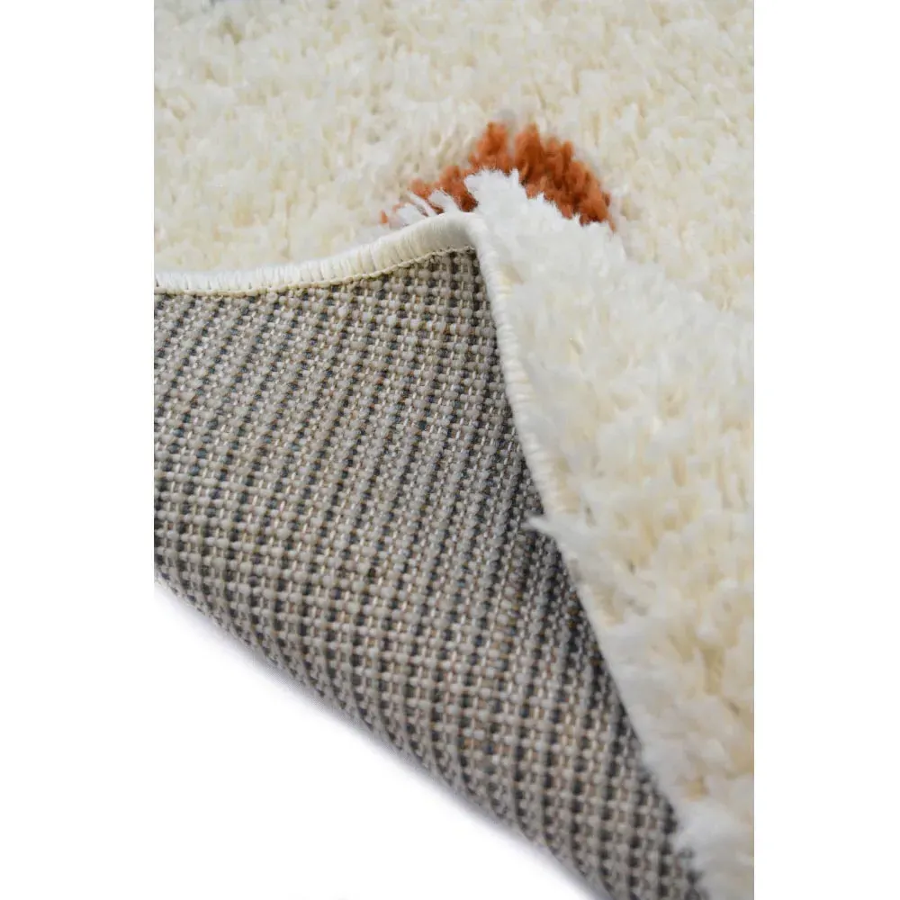 Spotty Shaggy Rug - Multi, Polyester