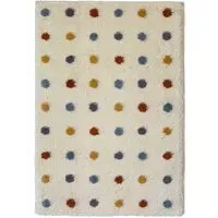 Spotty Shaggy Rug - Multi, Polyester