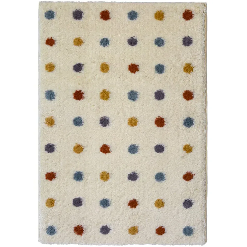 Spotty Shaggy Rug - Multi, Polyester image