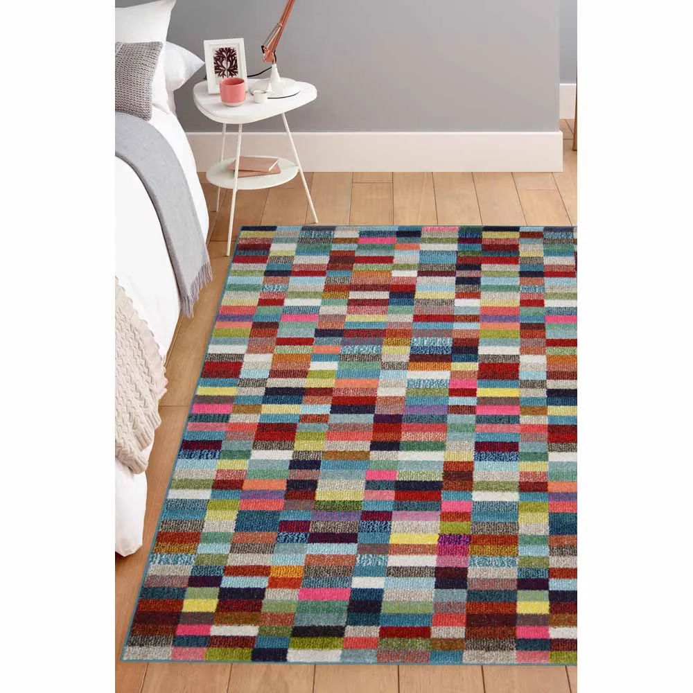 Villa Broken Blocks Rug - Multi, Polypropylene