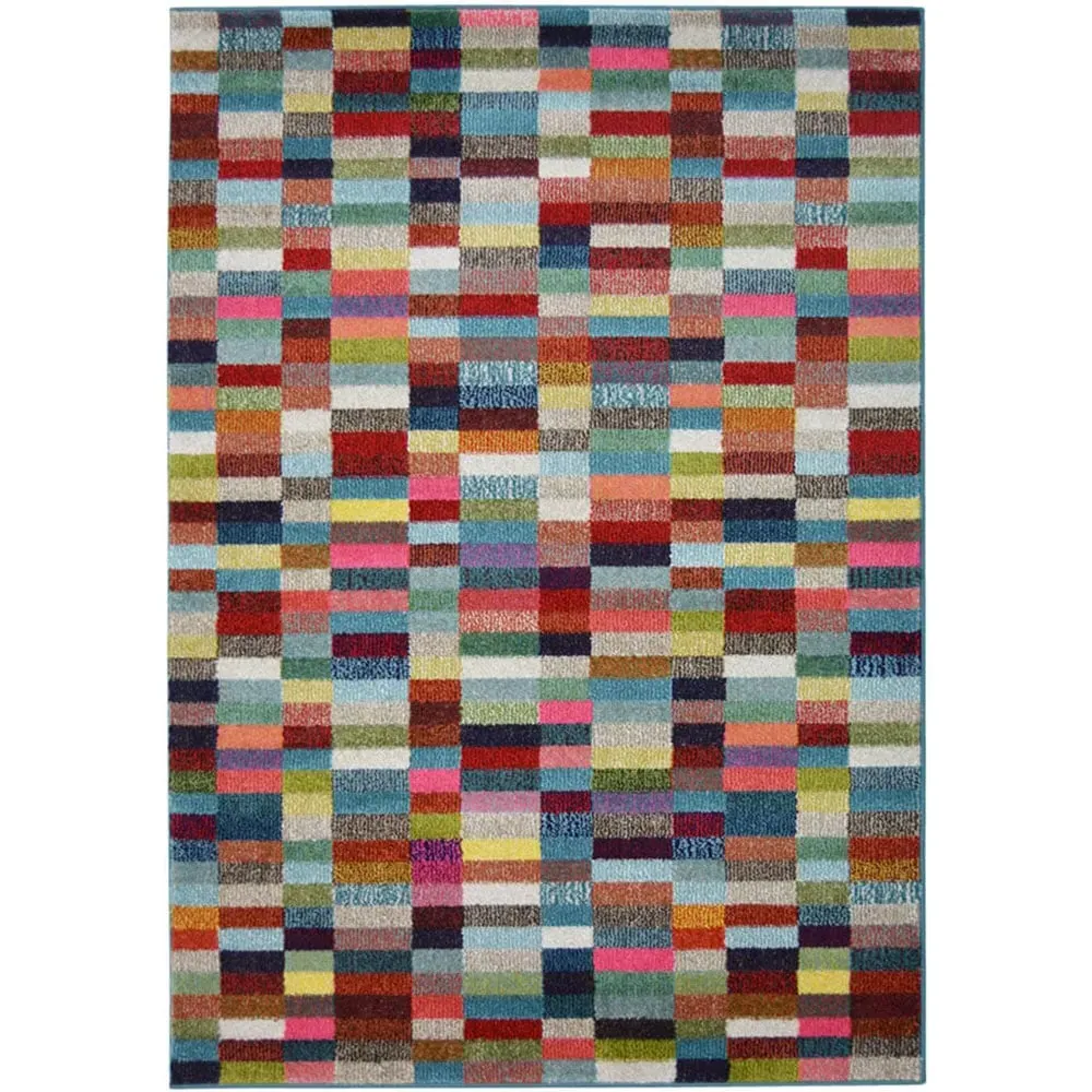 Villa Broken Blocks Rug - Multi, Polypropylene