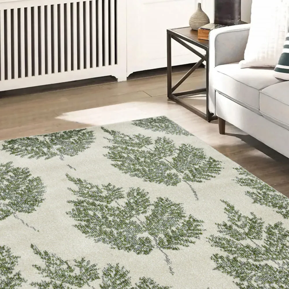 Villa Leaf Rug - Green, Polypropylene
