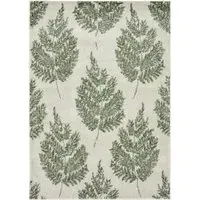 Villa Leaf Rug - Green, Polypropylene