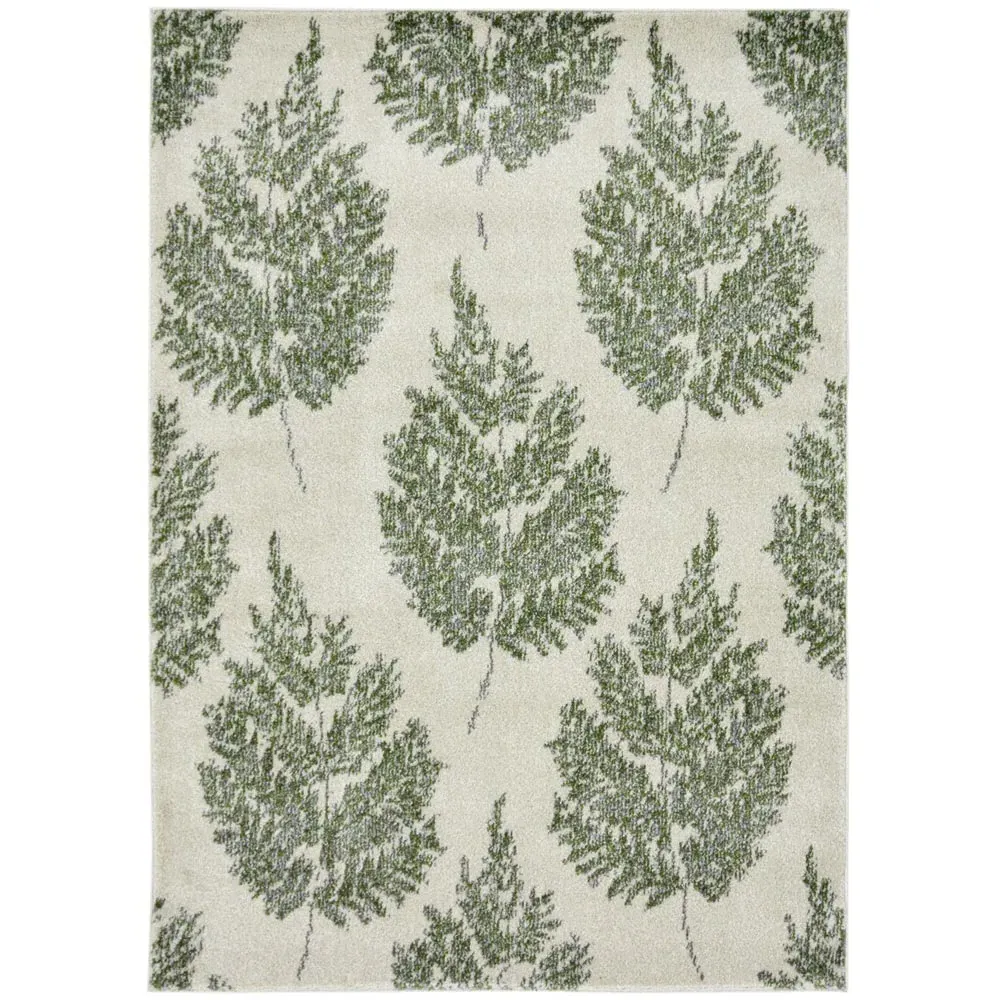 Villa Leaf Rug - Green, Polypropylene