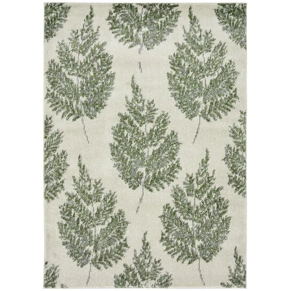 Villa Leaf Rug - Green, Polypropylene