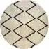 Zig-Zag Round Shaggy Rug - Multi, Polyester