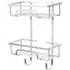 2-Tier Adhesive Shower Caddy with Hooks - Silver
