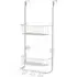 2-Tier Over Door Shower Caddy with Hooks - Silver, Steel