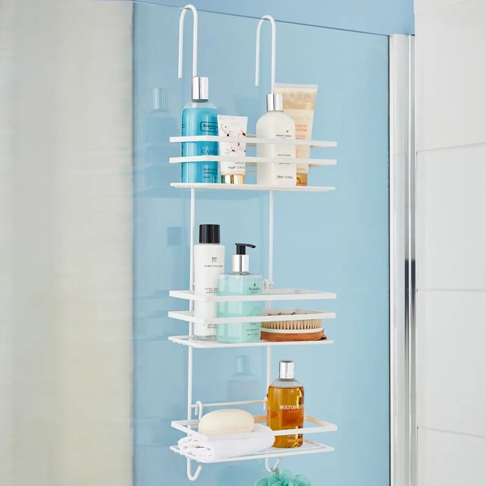 3-Tier Shower Caddy - White, Steel