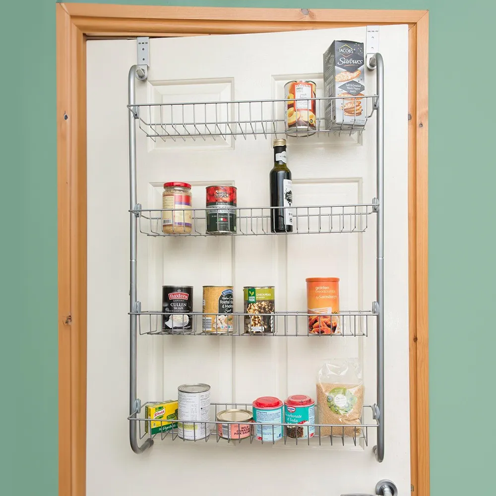 4 Tier Hanging Storage Rack - Silver