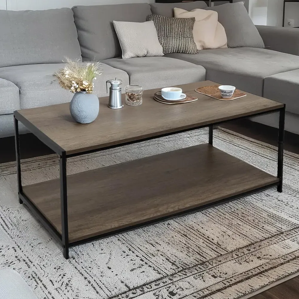 Coffee Table with Storage - Grey image