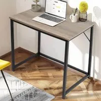 Computer Desk - Light Brown, Metal