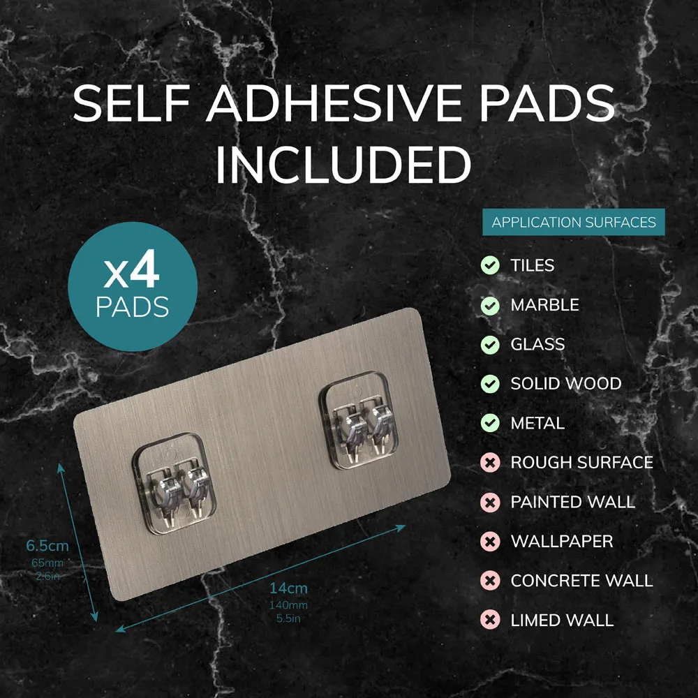 Corner Shower Shelves Pack of 2 - Black, Steel