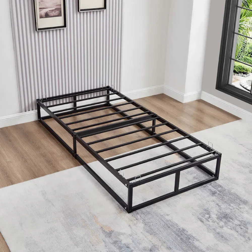 Single Platform Metal Bed Frame - Black