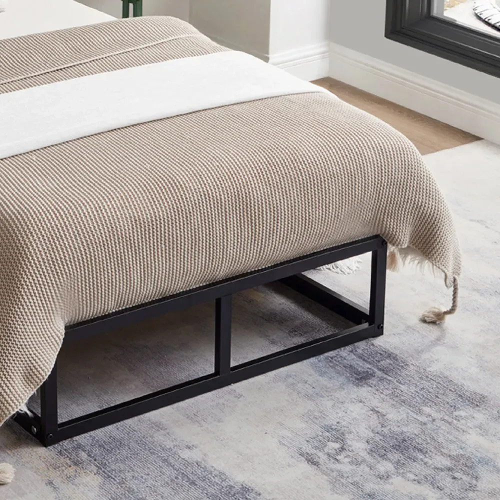 Single Platform Metal Bed Frame - Black
