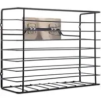 Wall Mounted Kitchen Storage Basket - Black