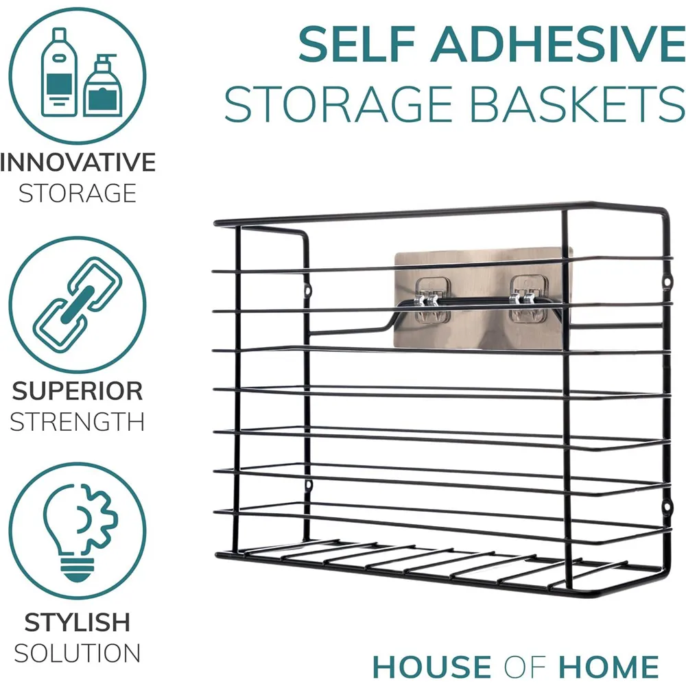 Wall Mounted Kitchen Storage Basket - Chrome