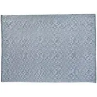 Denim Blue Woven Diamond Rug - Blue